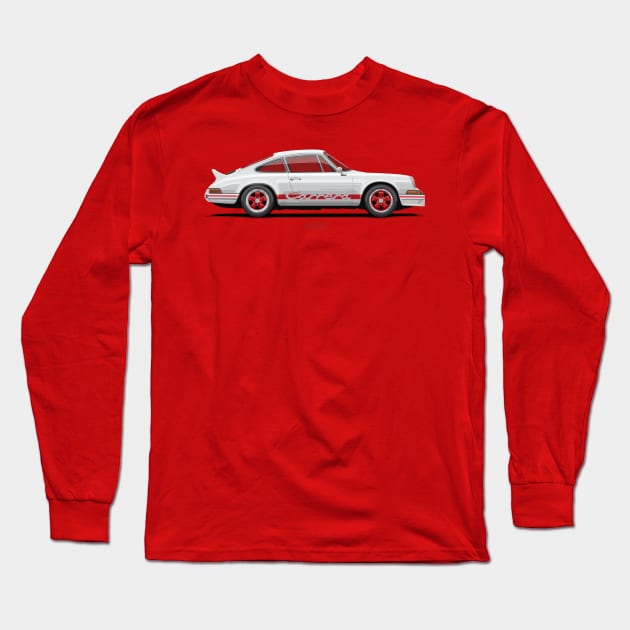 911 Carrera RS (901) White & Red Long Sleeve T-Shirt by ARVwerks